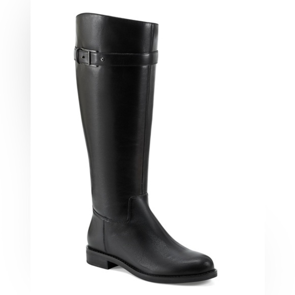 Easy Spirit Aubrey Casual Boots knee high riding boots black leather size 8 1/2W